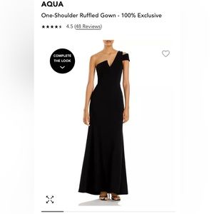 Aqua black gown